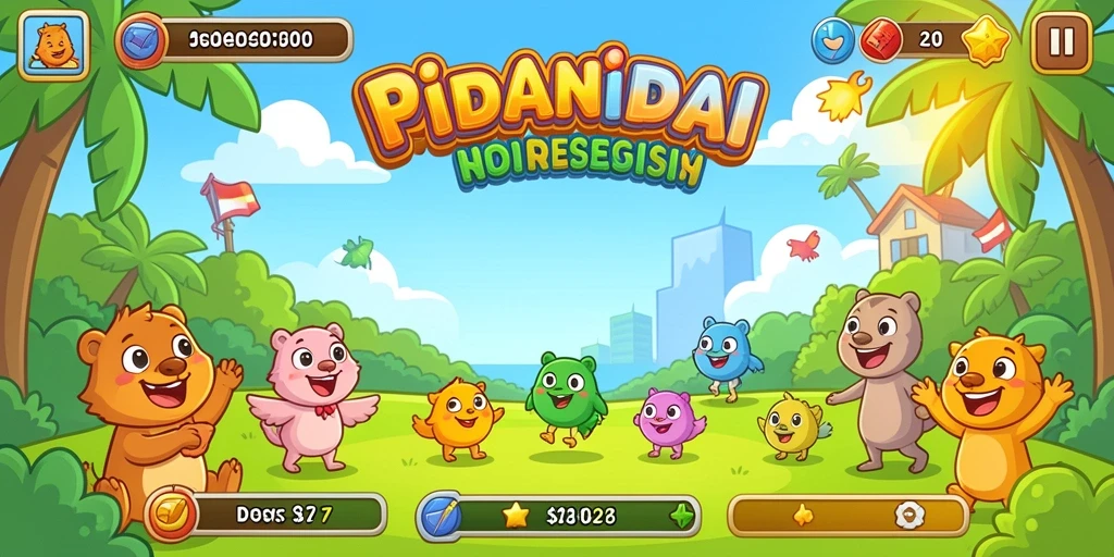 Tangkapan layar menampilkan mode permainan utama yang menarik.