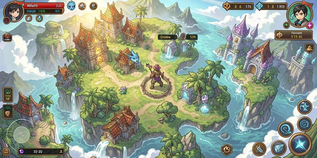 Screenshot menampilkan grafik menawan dan karakter unik.