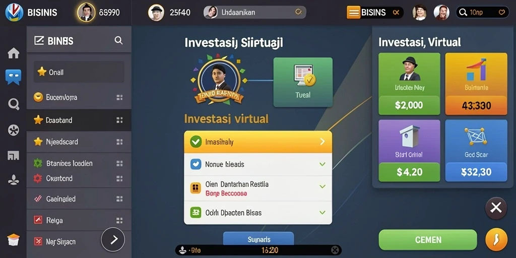 Screenshot menunjukkan antarmuka utama game yang menarik.
